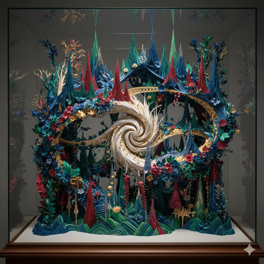 Creative paper sculpture using premium papers